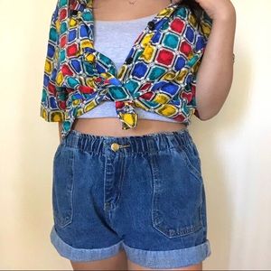 80s style thrifted shirt 💛🧡